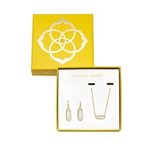 Open Box - Kendra Scott -  Eva Drop Earrings and Pend Gold